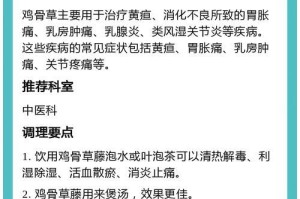 探寻鸡骨草的神奇功效（解密鸡骨草的作用及食用方法，全方位了解其营养价值）