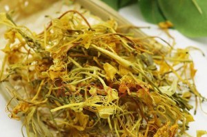 金银花和黄花菜的区别（从形态、生长环境、药用功效等方面对比两者的异同）